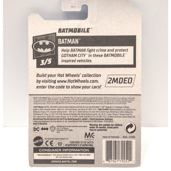 Hot Wheels 'Batmobile' 2017 Dark Chrome Edition - 1:64 Scale *NEW* - Picture 4 of 4